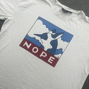 Parra Nope T Shirt Mens 2XL ART Skateboarding Graphic RARE Tee White SS *FLAWS